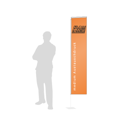 Beachflag Rechteck Austauschdruck | Medium (300 cm) | einseitig bedruckt