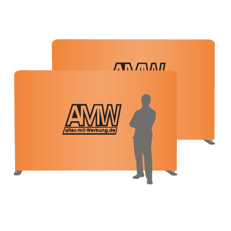Textilwand ALU | 400er gerade | beidseitig bedruckt
