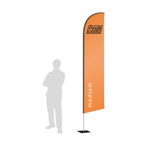 Beachflag Wind | Medium (320 cm) | einseitig bedruckt