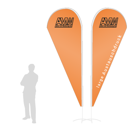 Beachflag Drop Austauschdruck | Large (350 cm) | beidseitig bedruckt