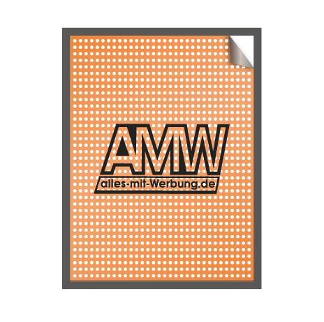 Aufkleber Fensterlochfolie - mit KFZ Zulassung