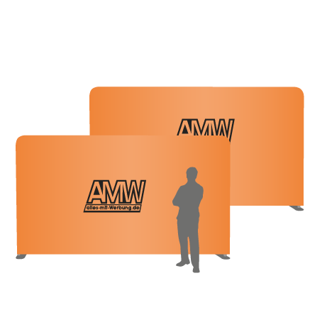 Textilwand ALU | 500er gerade | beidseitig bedruckt