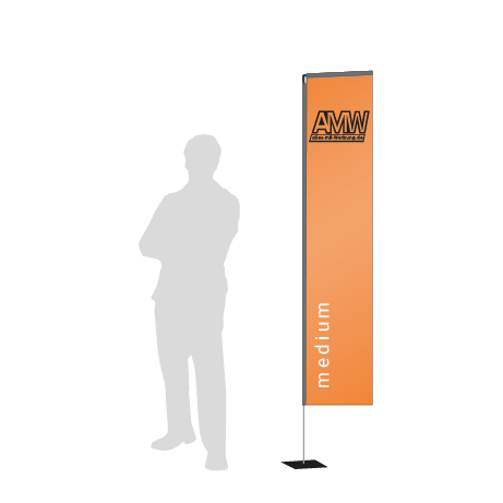 Beachflag Rechteck | Medium (300 cm) | einseitig bedruckt