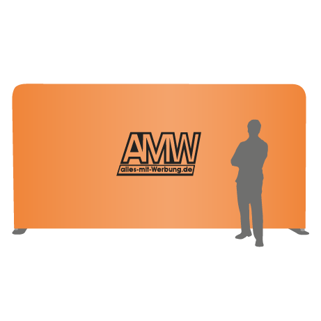 Textilwand ALU | 600er gerade | einseitig bedruckt