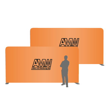Textilwand ALU | 600er gerade | beidseitig bedruckt