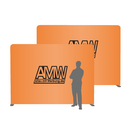 Textilwand ALU | 300er gerade | beidseitig bedruckt