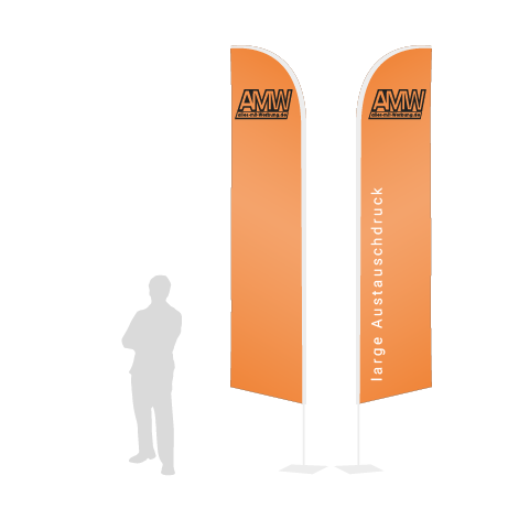 Beachflag Wind Austauschdruck | Large (400 cm) | beidseitig bedruckt