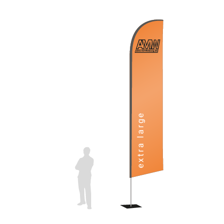 Beachflag Wind | Extra Large (490 cm) | einseitig bedruckt