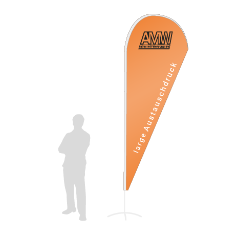 Beachflag Drop Austauschdruck | Large (350 cm) | einseitig bedruckt