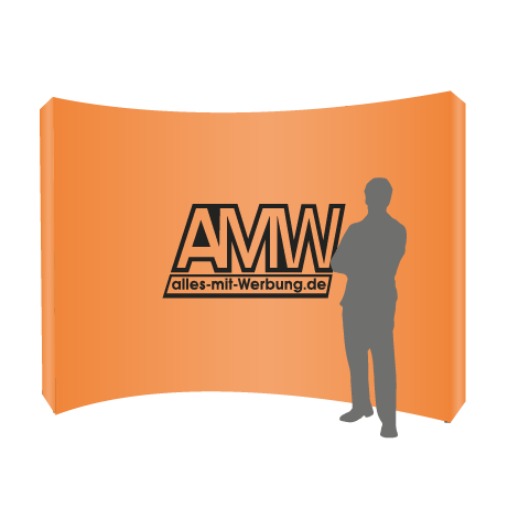 Textilfaltwand | 4 x 3 Felder gebogen | einseitig bedruckt