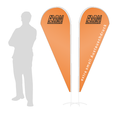 Beachflag Drop Austauschdruck | Extra Small (189 cm) | beidseitig bedruckt