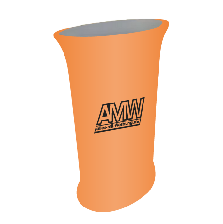 Messetheke ZIPP | B 56,5 cm x H 102 cm x T 39,7 cm | bedruckt