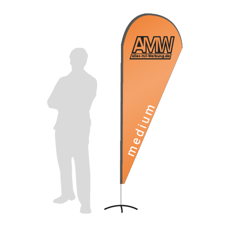 Beachflag Drop | Medium (280 cm) | einseitig bedruckt