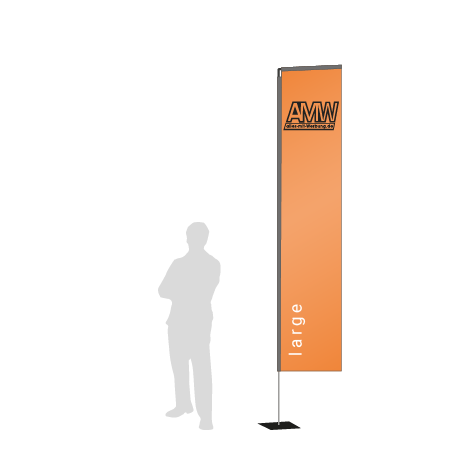 Beachflag Rechteck | Large (400 cm) | einseitig bedruckt