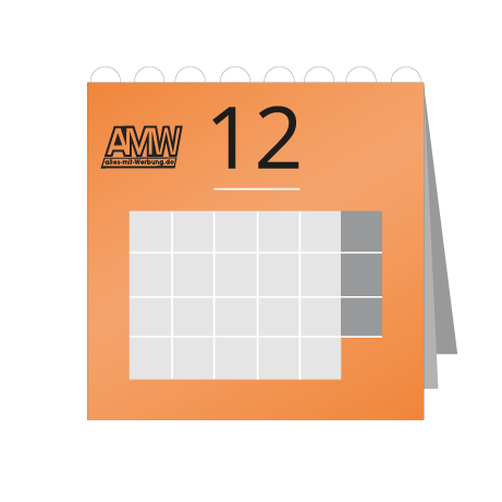 12 Blatt Wandkalender mit Deckblatt