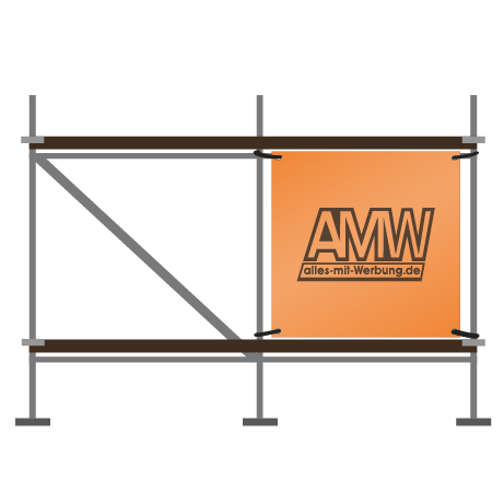 Gerüstbanner | B 250 cm x H 100 cm | einseitig bedruckt