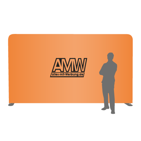 Textilwand ALU | 500er gerade | einseitig bedruckt