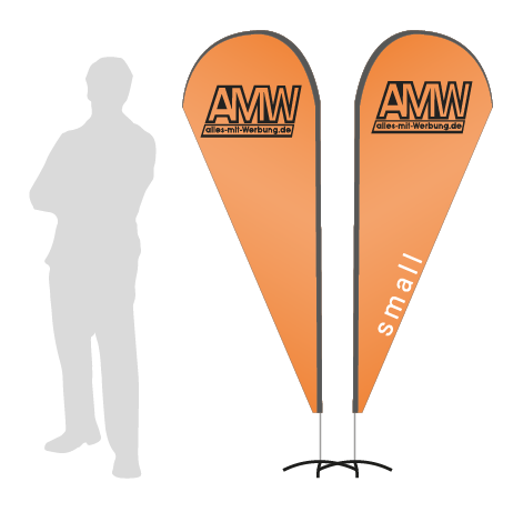 Beachflag Drop | Small (210 cm) | beidseitig bedruckt