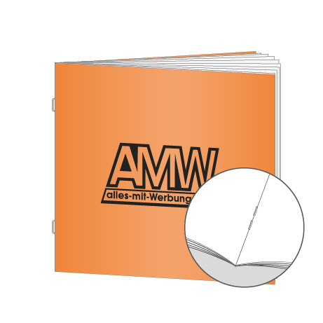 Broschüren Drahtheftung Quadrat