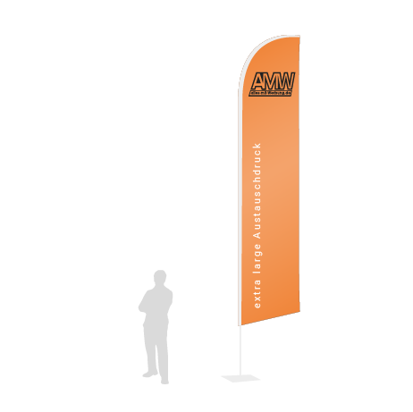 Beachflag Wind Austauschdruck | Extra Large (490 cm) | einseitig bedruckt