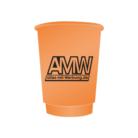 Pappbecher BIO | 400 ml doppelwandig | rundum bedruckt