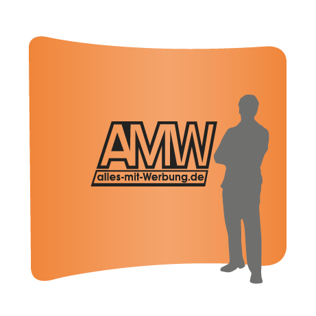 Textilwand ALU | 300er gebogen | einseitig bedruckt