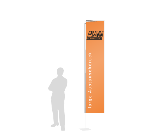 Beachflag Rechteck Austauschdruck | Large (400 cm) | einseitig bedruckt