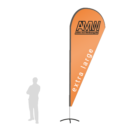 Beachflag Drop | Extra Large (460 cm) | einseitig bedruckt