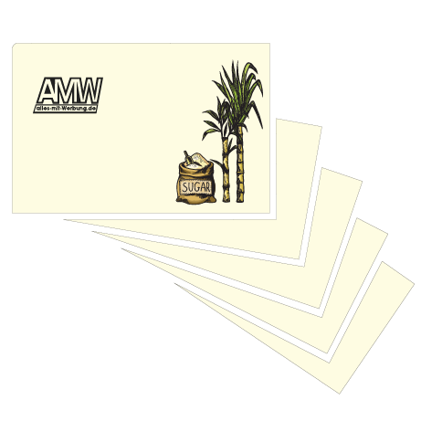 Visitenkarte aus Zuckerrohr | 8,5 cm x 5,5 cm | einseitig bedruckt