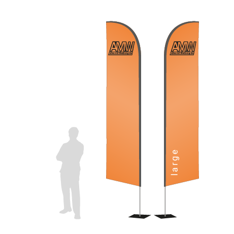 Beachflag Wind | Large (400 cm) | beidseitig bedruckt