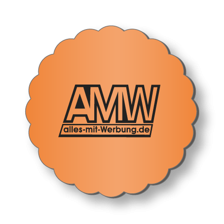 Getränkeuntersetzer aus Airlaid | D 9 cm rund mit Wellenrand | einseitig bedruckt