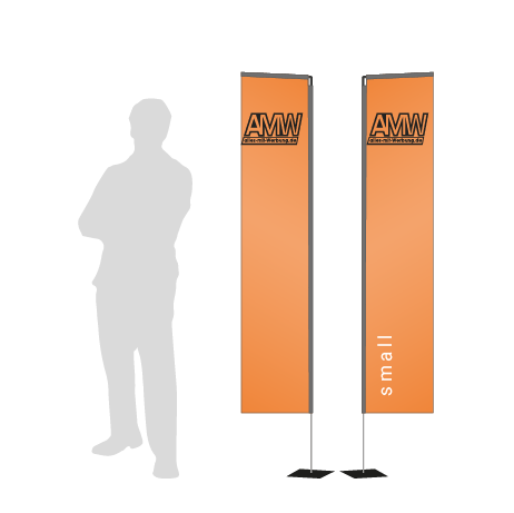 Beachflag Rechteck | Small (200 cm) | beidseitig bedruckt